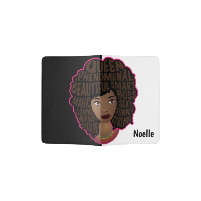 Encouraging Black Women | Black & White Passport Holder (Opened)