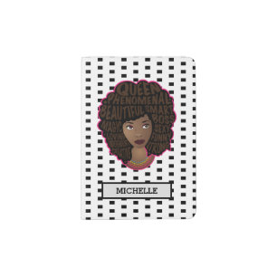 Encouraging Black Women, Black & White Polka Dots Passport Holder