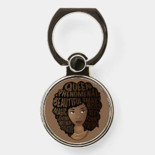 Encouraging Black Women, Brown Phone Ring Stand