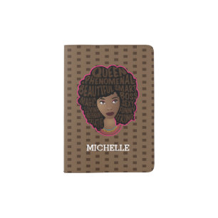 Encouraging Black Women, Brown Polka Dots Passport Holder