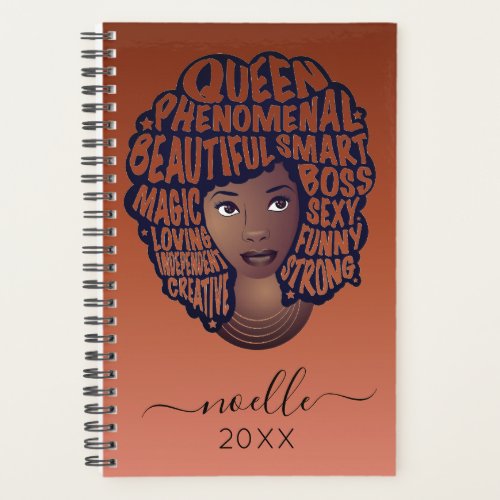 Encouraging Black Women Copper Brown Planner