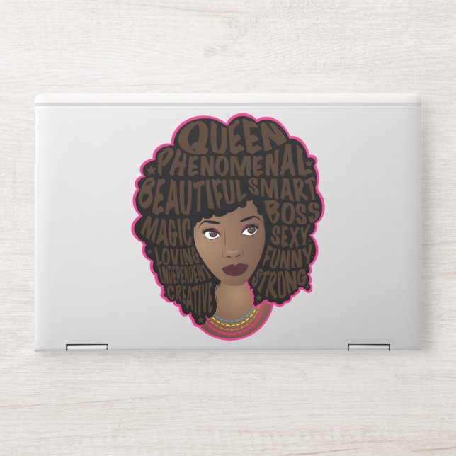 Encouraging Black Women, Natural Hair Beauty HP Laptop Skin (Front)