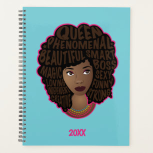 Encouraging Black Women, Natural Hair, Blue Planner