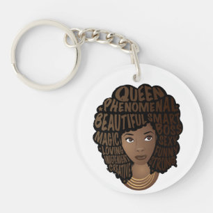 Encouraging Black Women, Natural Hair, Melanin Keychain