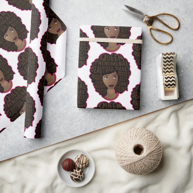Encouraging Black Women, Natural Hair Wrapping Paper (Crafts)