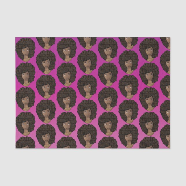 Encouraging Black Women, Pink Magenta Tissue Paper (Front)