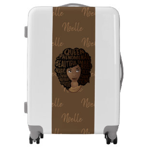Encouraging Black Women, Your Name, Brown Luggage