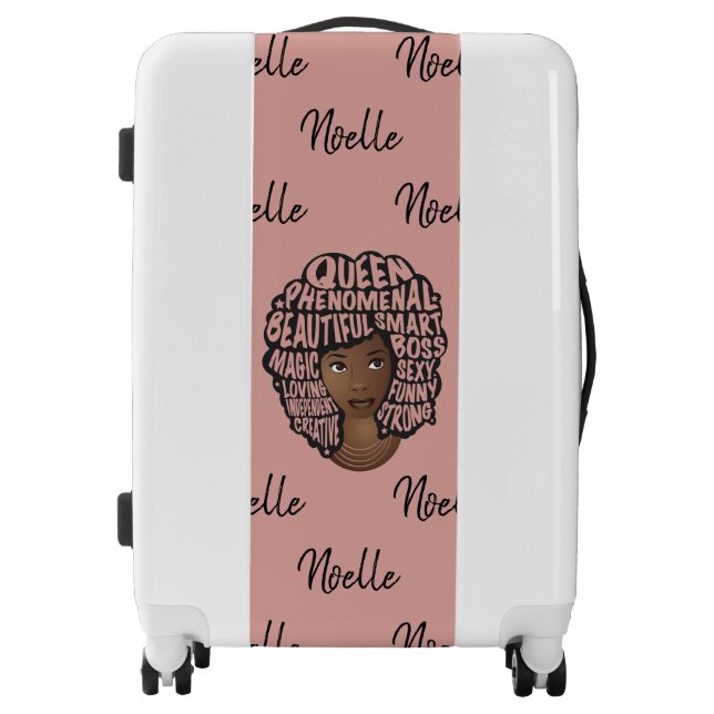 Encouraging Black Women, Your Name, Pink Luggage (Front)