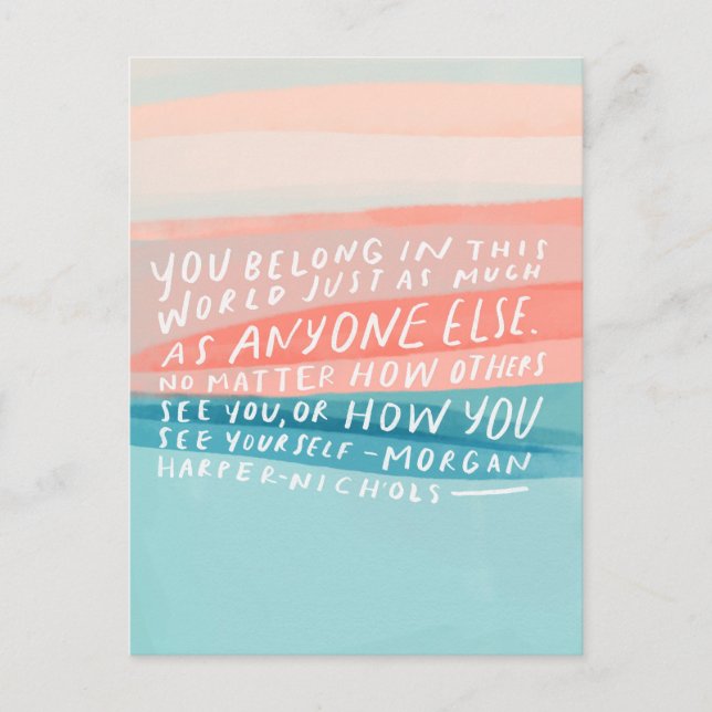 encouraging colorful art postcard (Front)