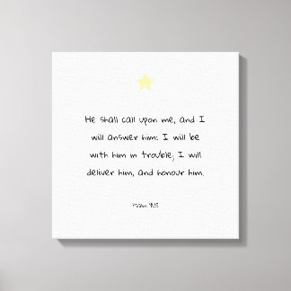 Encouraging Comforting Bible Quote Blessing Faith Canvas Print