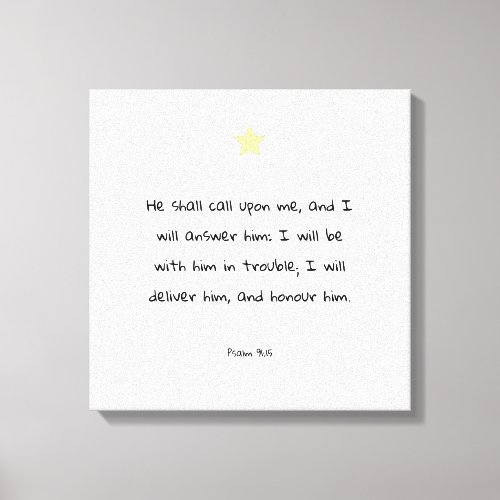 Encouraging Comforting Bible Quote Blessing Faith Canvas Print