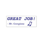[ Thumbnail: Encouraging "Great Job!" + Custom Tutor Name Self-Inking Stamp ]