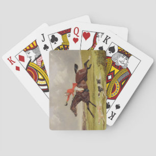 Encouraging Hounds, 1839 (oil on panel) Poker Cards