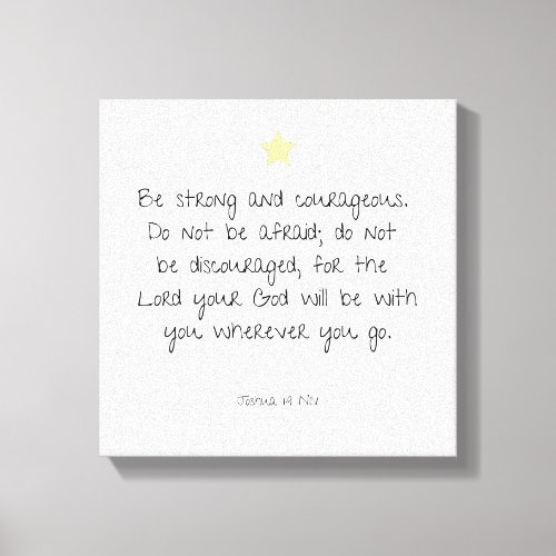 Encouraging Inspirational Bible Verse Quote Canvas Print