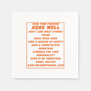 Encouraging Life Lessons Inspirational Motivationa Napkins