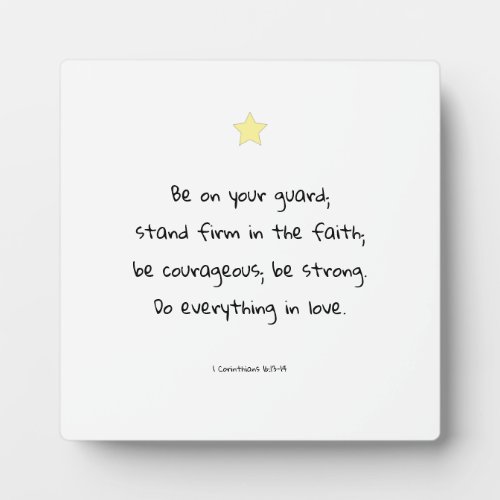 Encouraging Motivational Faith Bible Quote Gift Plaque