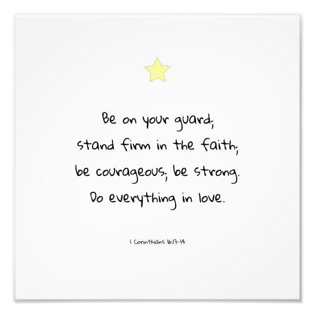 Encouraging Motivational Faith Bible Quote Poster (Front)