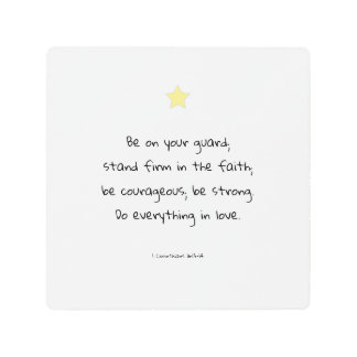 Encouraging Motivational Faith Bible Verse Quote Metal Print