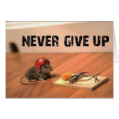 Encouraging Never Give Up Card (Front Horizontal)