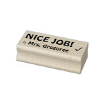 [ Thumbnail: Encouraging "Nice Job!" + Custom Tutor Name Rubber Stamp ]