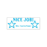 [ Thumbnail: Encouraging "Nice Job!" + Custom Tutor Name Self-Inking Stamp ]