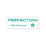 [ Thumbnail: Encouraging "Perfection!" + Custom Teacher Name Self-Inking Stamp ]