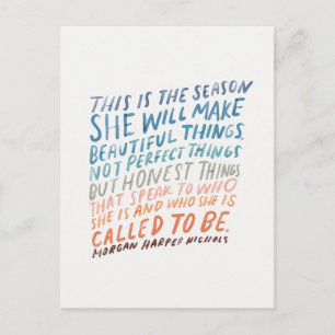 Encouraging quote for artists postcard