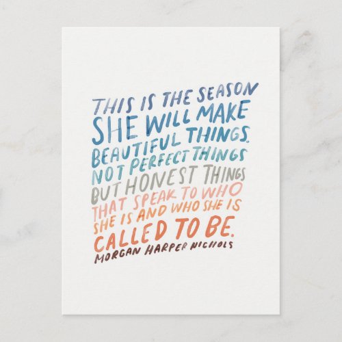 Encouraging quote for artists postcard