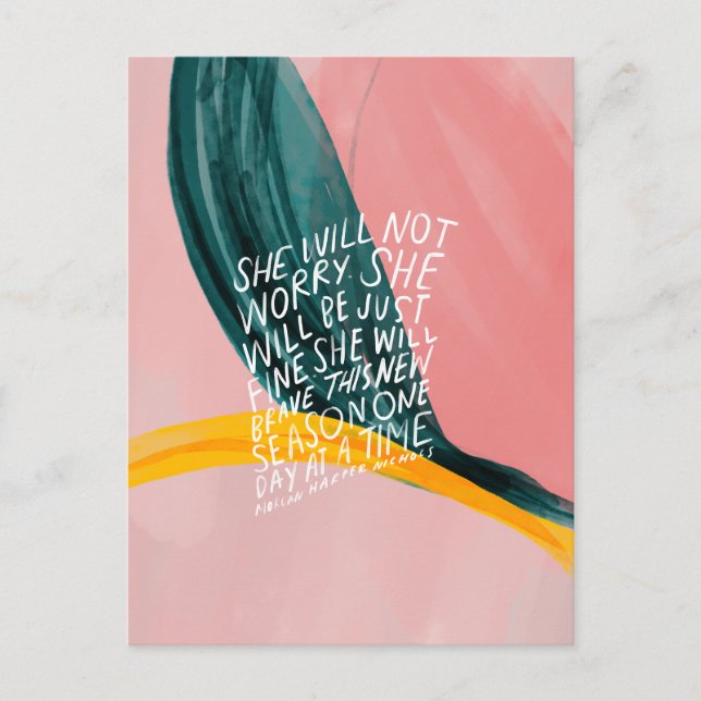 Encouraging quote for women postcard (Front)
