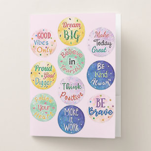 Encouraging Quote Pocket Folder