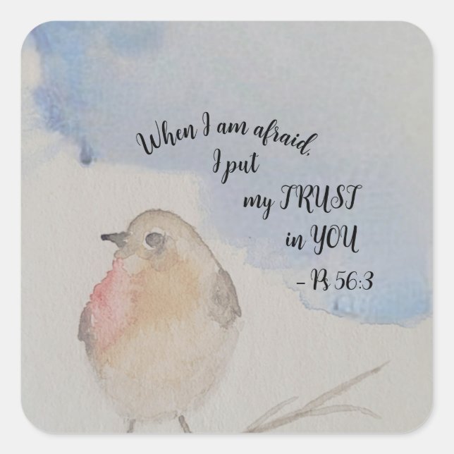 Encouraging scripture - 2024 year text  square sticker (Front)