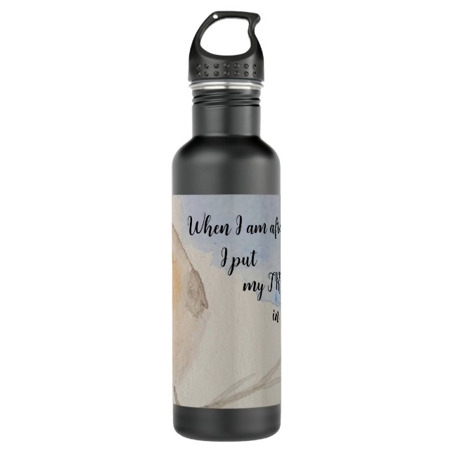 Encouraging scripture - 2024 year text stainless steel water bottle (Front)