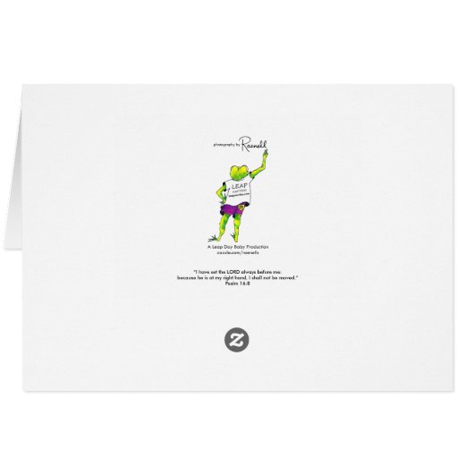 Encouraging Scripture Psalm 16:8 Cards (Back Horizontal)