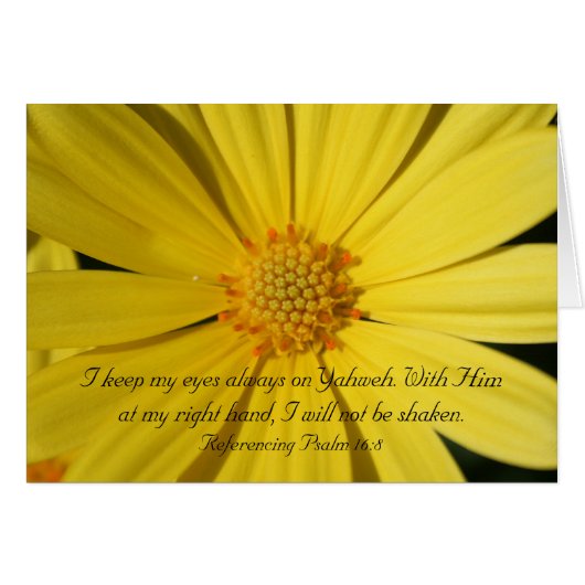 Encouraging Scripture Psalm 16:8 Cards (Front Horizontal)