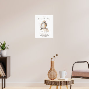 Encouraging Scripture Trust in the Lord Baby Bird Poster