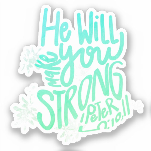 Encouraging scripture vinyl sticker (Front)
