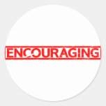 Encouraging Stamp Classic Round Sticker