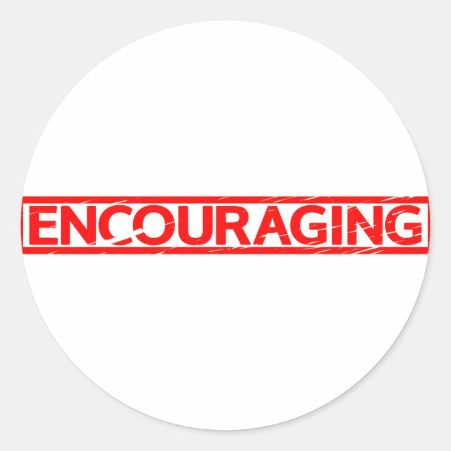 Encouraging Stamp Classic Round Sticker (Front)