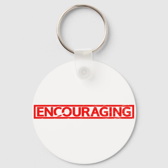 Encouraging Stamp Keychain (Front)