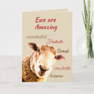 Encouraging Supportive Funny Congratulations Letterpress Thank You Card