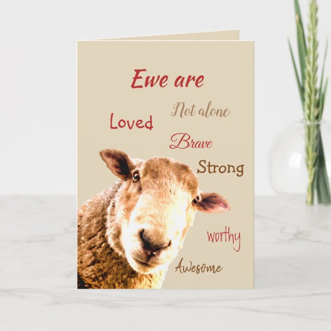 Encouraging Supportive Funny Get Well Soon Letterpress Thank You Card (Front)