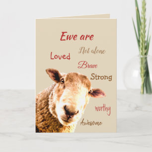 Encouraging Supportive Funny Get Well Soon Letterpress Thank You Card