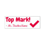 [ Thumbnail: Encouraging "Top Mark!" + Custom Educator Name Self-Inking Stamp ]