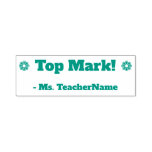 [ Thumbnail: Encouraging "Top Mark!" + Custom Teacher Name Self-Inking Stamp ]