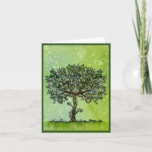 Encouraging Tree of Life Folded Greeting Card