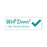 [ Thumbnail: Encouraging "Well Done!" Educator Rubber Stamp ]