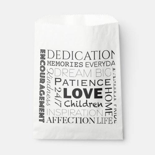 Encouraging Word Collage Favor Bag