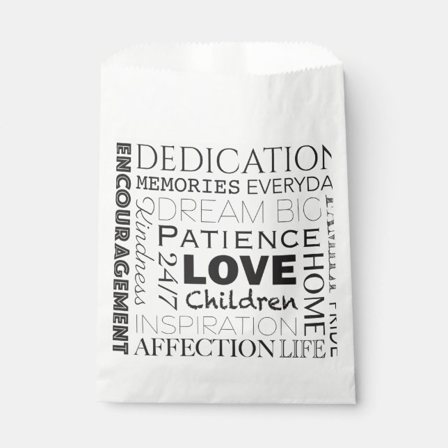 Encouraging Word Collage Favor Bag (Front)