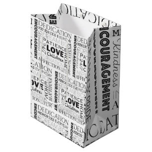Encouraging Word Collage Medium Gift Bag