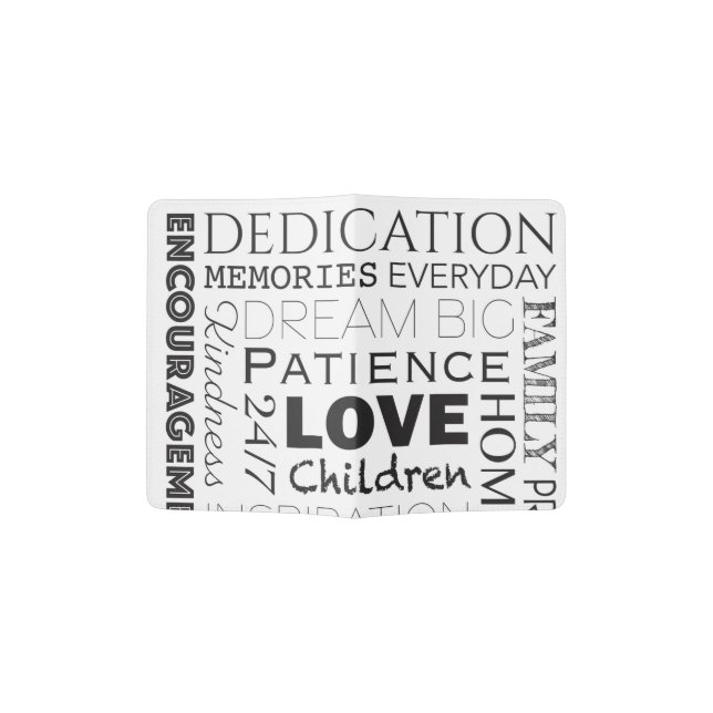 Encouraging Word Collage  Passport Holder (Opened)